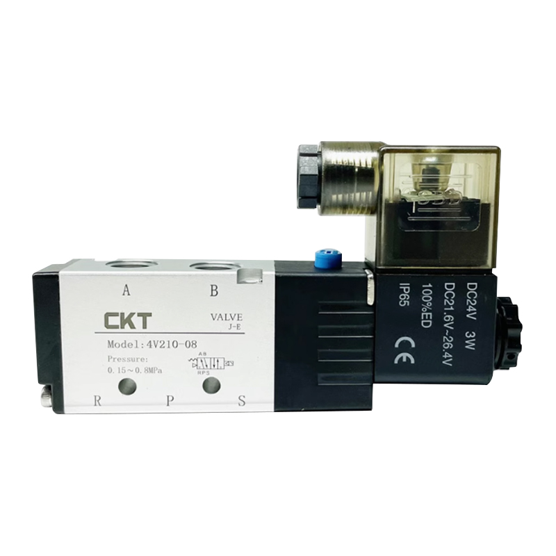 4V 시리즈 파일럿 작동형 5방향 솔레노이드 밸브